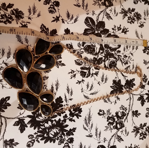 Large rhinestone necklace jlp20 - Picture 4 of 5